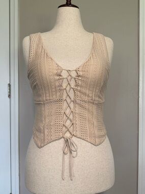 Windsor Cream Tie Vest medium